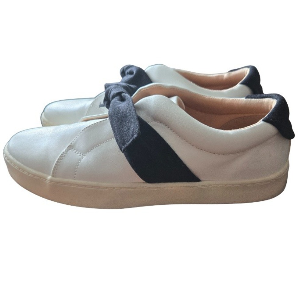 Journey Collection Ash Fashion Sneaker Black Bow Tie Slip on Loafers Size 9 1/2 - Picture 3 of 8
